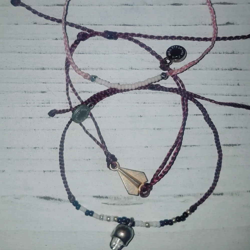 Paper airplane, pink seaseabeeded, creme w tassels